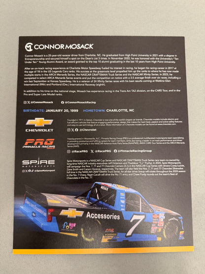 Connor Mosack #7 2024 Chevrolet Accessories Nascar Hero Card