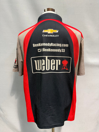 Ben Kennedy #96 Weber Grills Nascar Crew Shirt Size 2XL