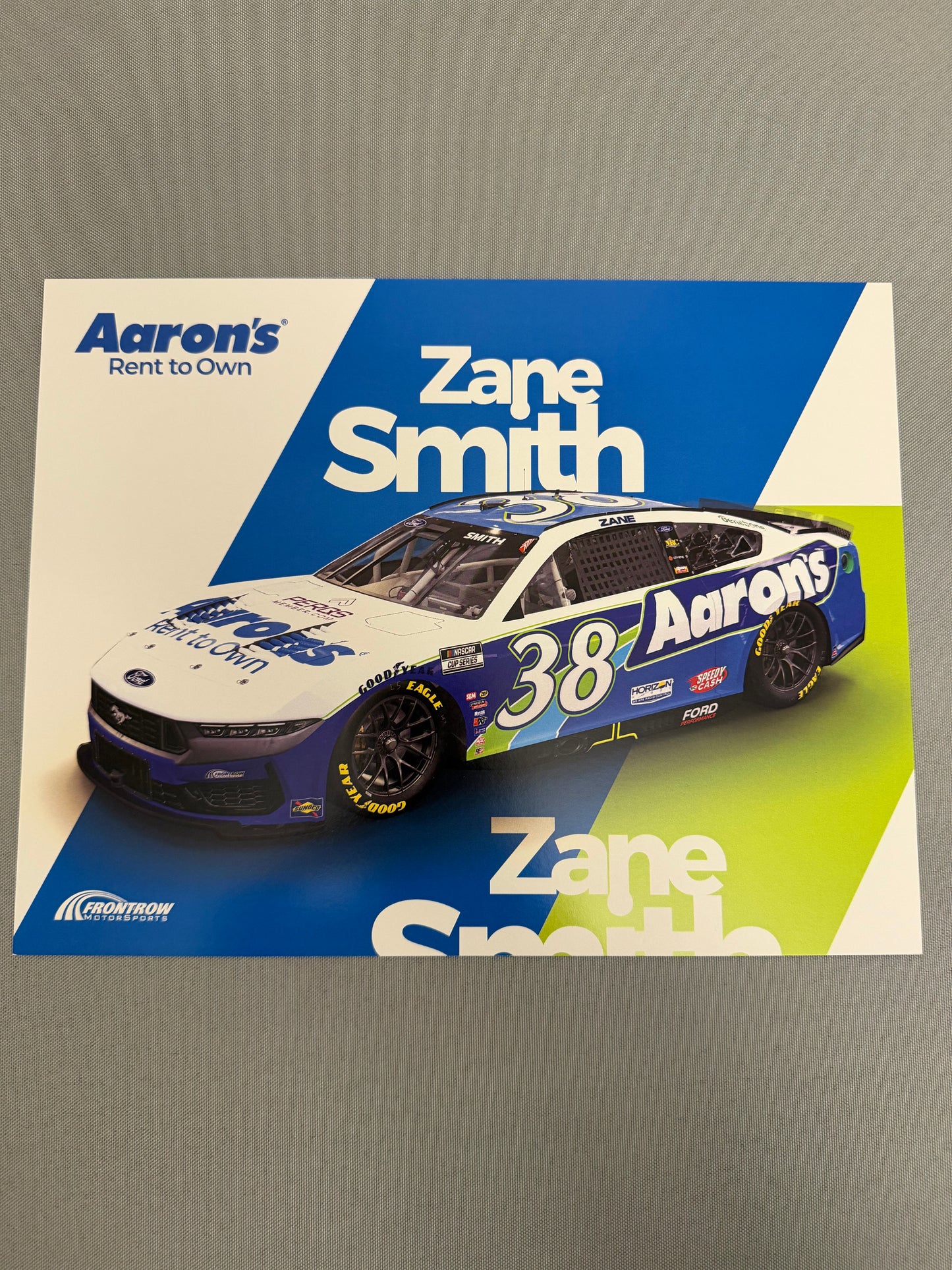 Zane Smith #38 2025 Aarons Nascar Hero Card