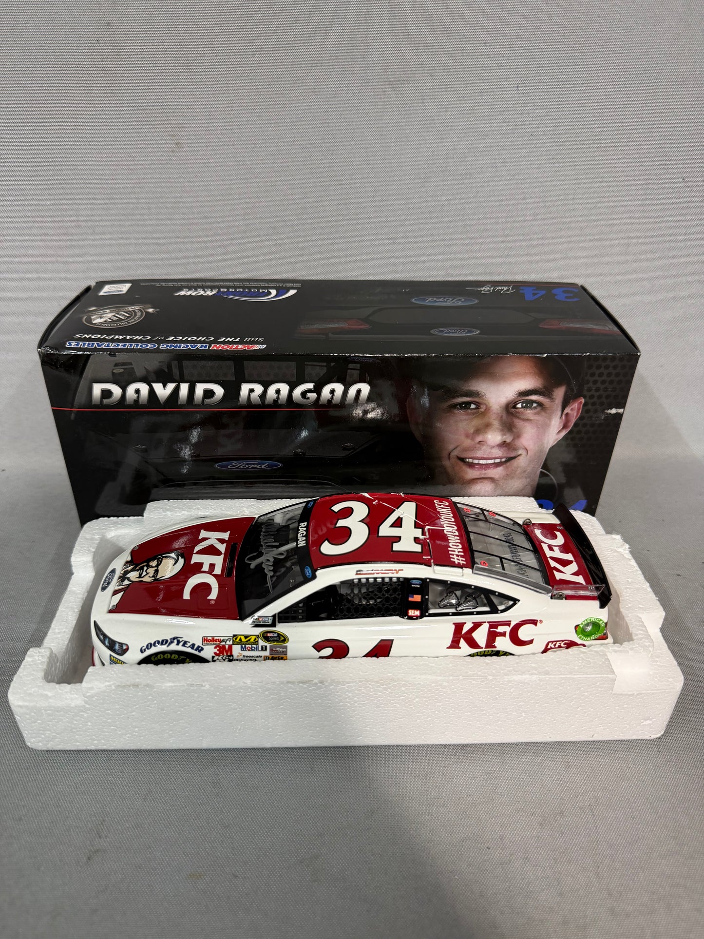 David Ragan #34 2014 KFC Nascar Autographed Diecast