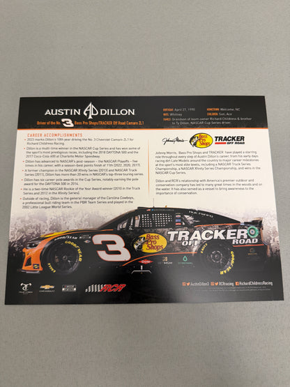 Austin Dillon #3 2023 Bass Pro Shops Nascar Hero Card
