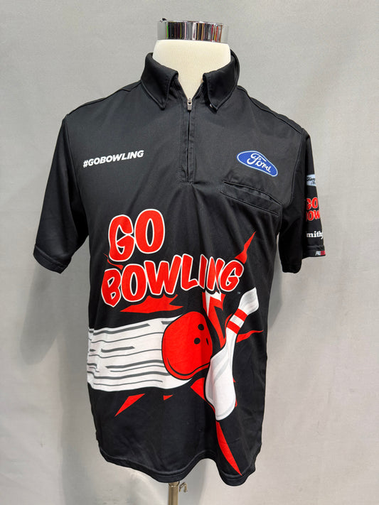 Aric Almirola #10 2023 Go Bowling Nascar Crew Shirt Size Small