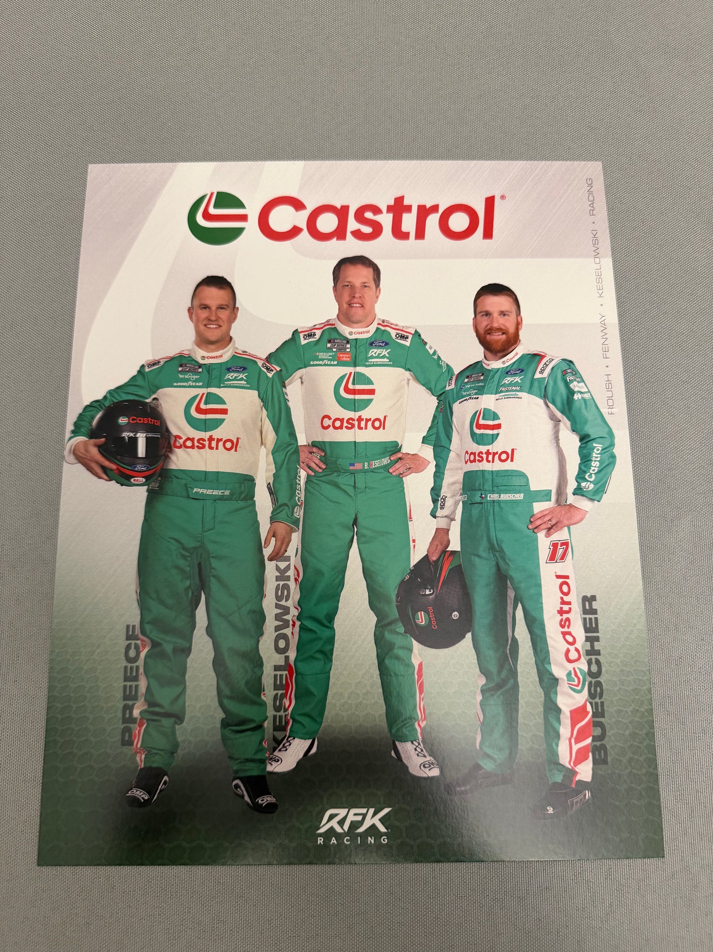 RFK Racing 2025 Castrol Nascar Hero Card