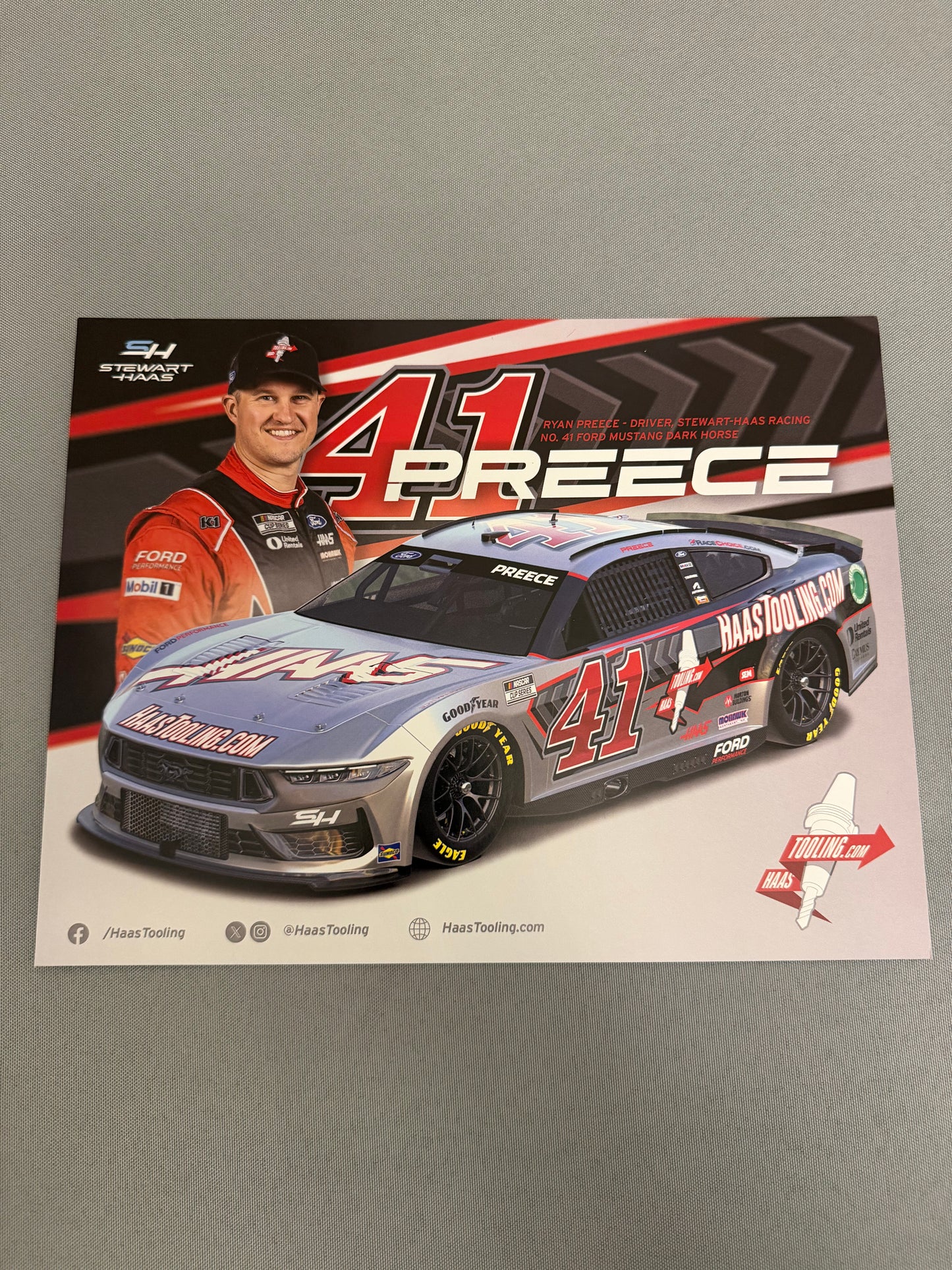 Ryan Preece #41 2024 Haas Tooling Nascar Hero Card