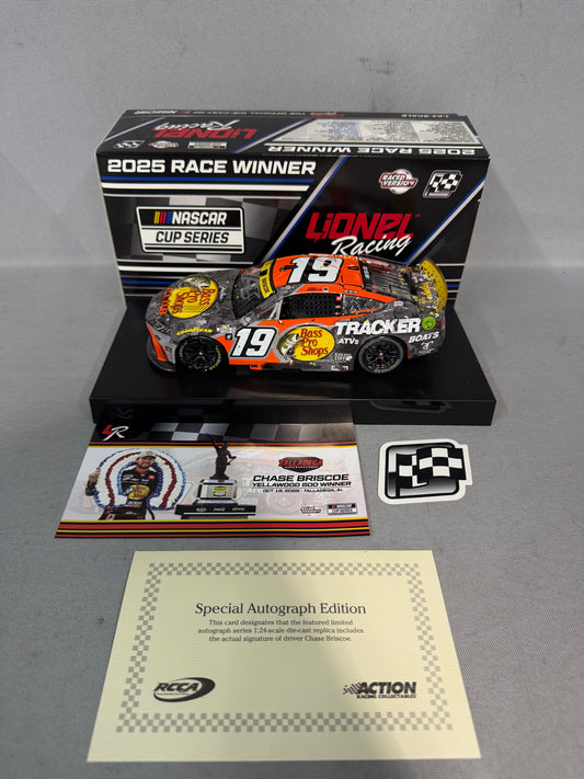 Chase Briscoe #19 2025 Talladega Win Bass Pro Shops Nascar Autographed Diecast