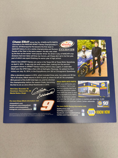 Chase Elliott #9 2015 Napa Nascar Hero Card