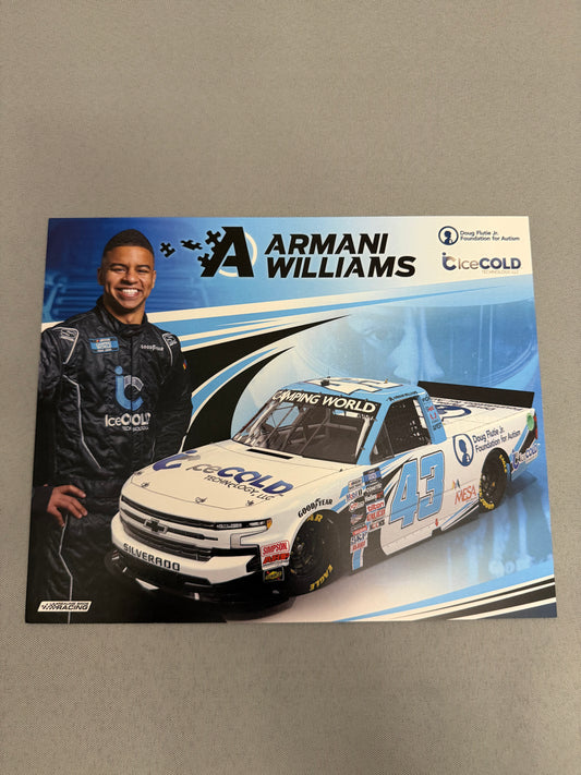 Armani Williams #43 Ice Cold Nascar Hero Card