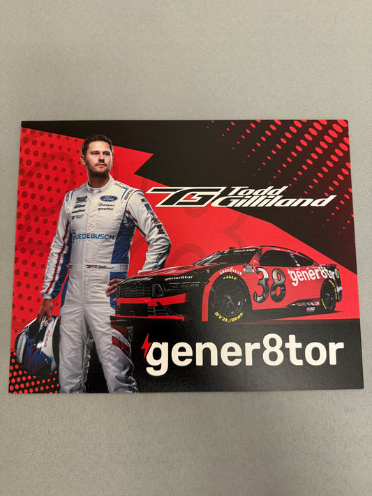Todd Gilliland #38 2024 Gener8tor Nascar Hero Card
