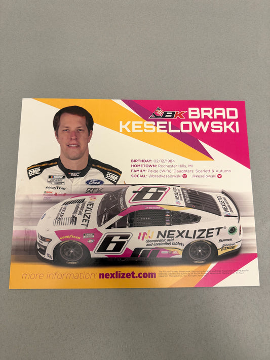 RFK Racing 2023 Nexlizet Nexletol Nascar Hero Card
