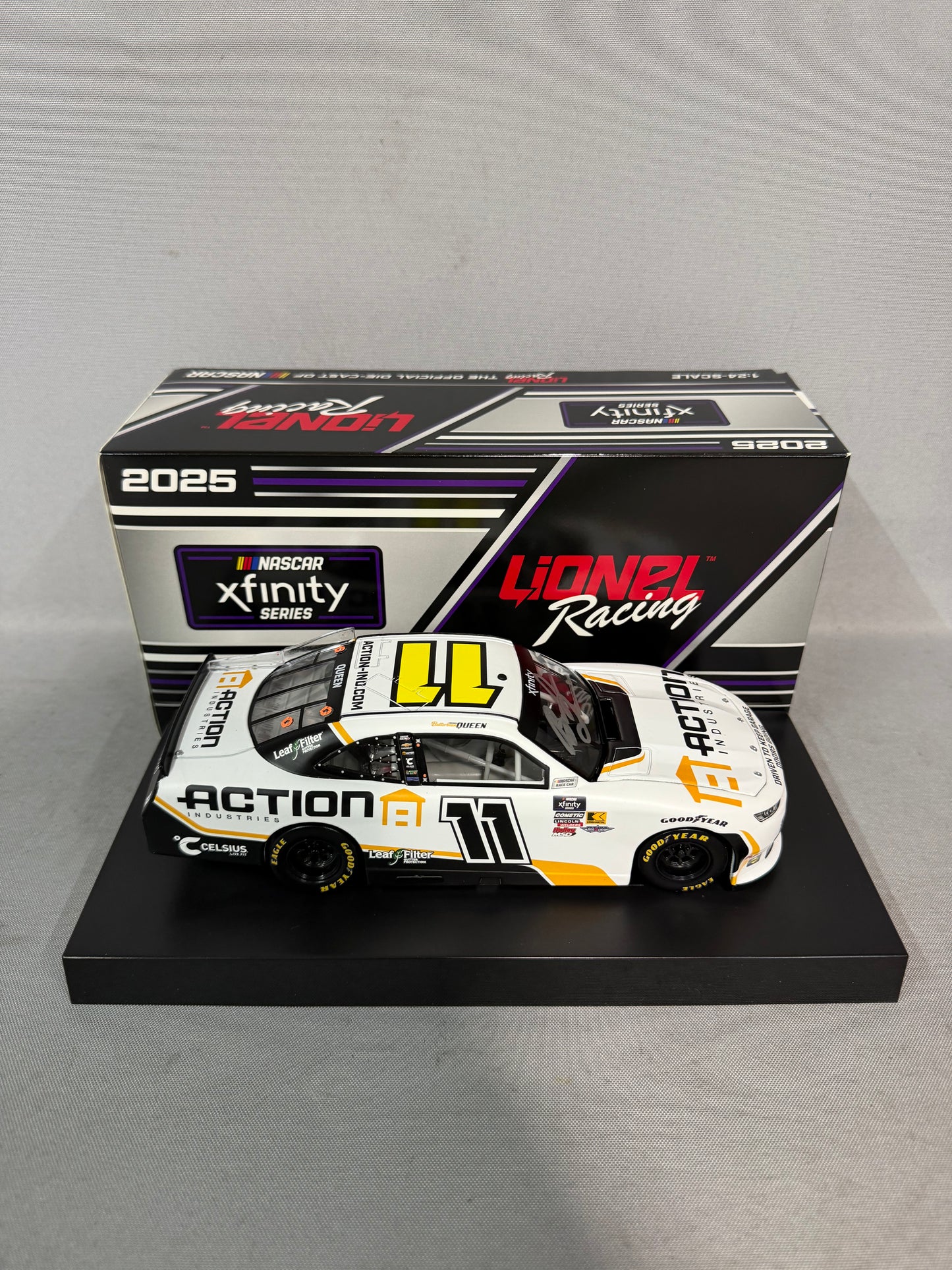 Brenden Queen #11 2025 Action Industries Nascar Autographed Diecast