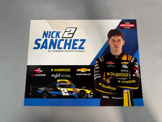 Nick Sanchez #2 2024 Gainbridge Nascar Hero Card
