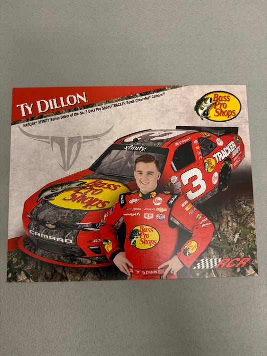 Ty Dillon #3 2016 Bass Pro Shops Nascar Hero Card