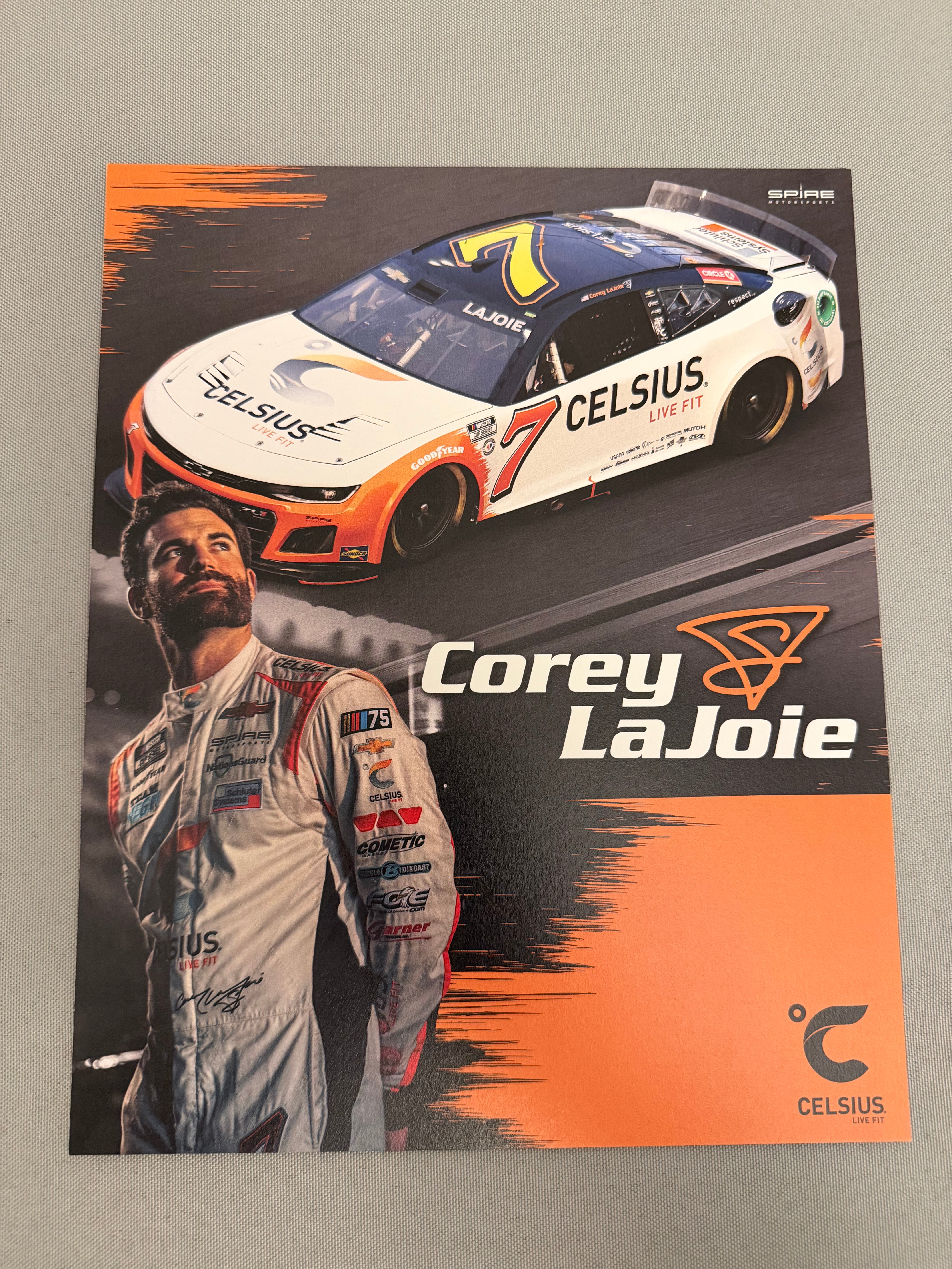 Corey Lajoie #7 2023 Celsius Nascar Hero Card – Race Day Authentics