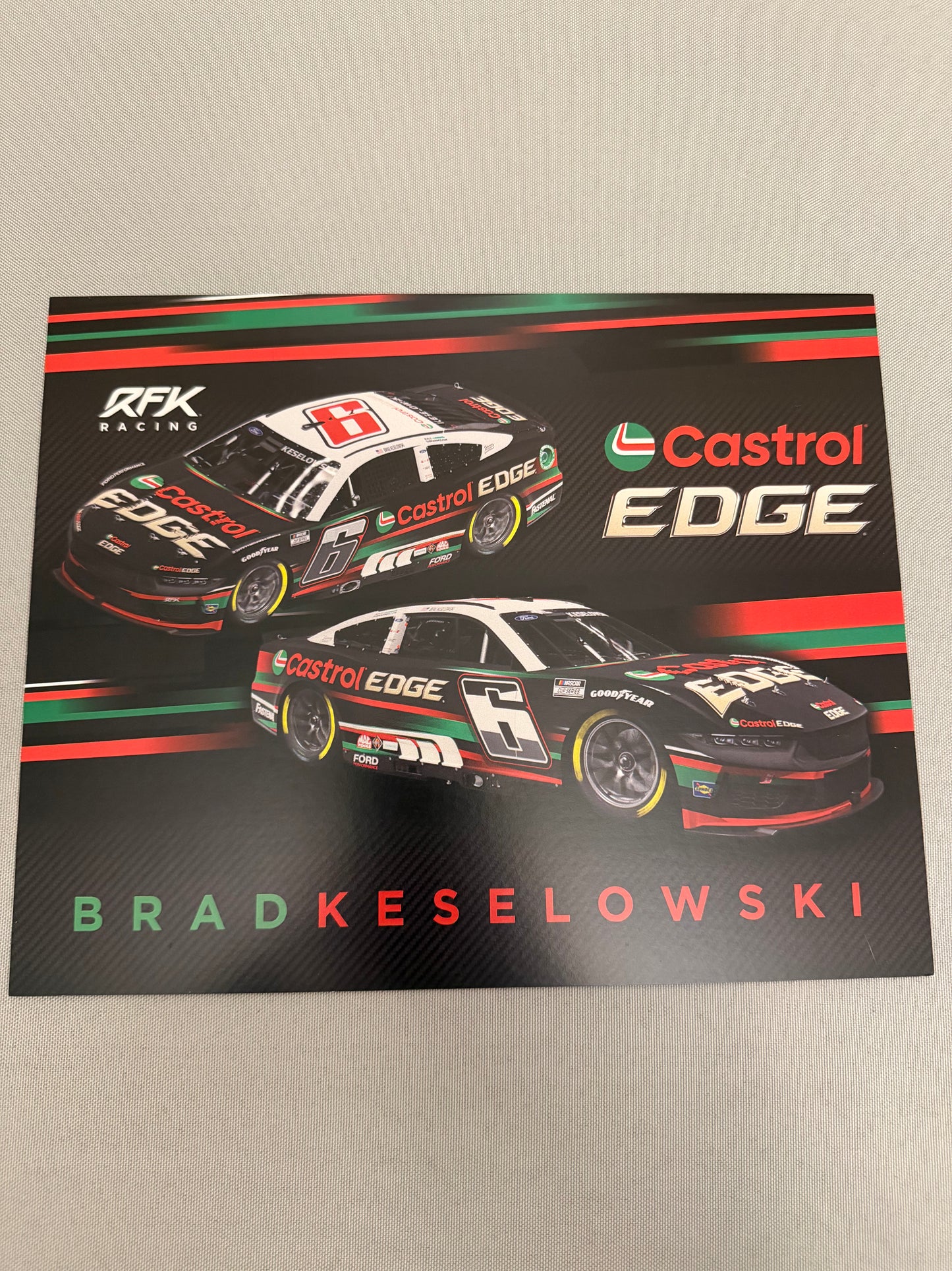 RFK Racing 2024 Castrol Edge Nascar Hero Card