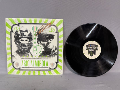 Aric Almirola #10 2019 Nashville Champions Week Nascar Autographed Replica Vinyl Record