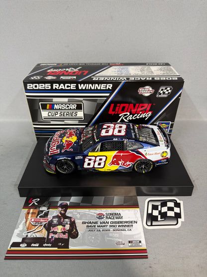 Shane Van Gisbergen #88 2025 Sonoma Win Redbull Liquid Color Nascar Diecast