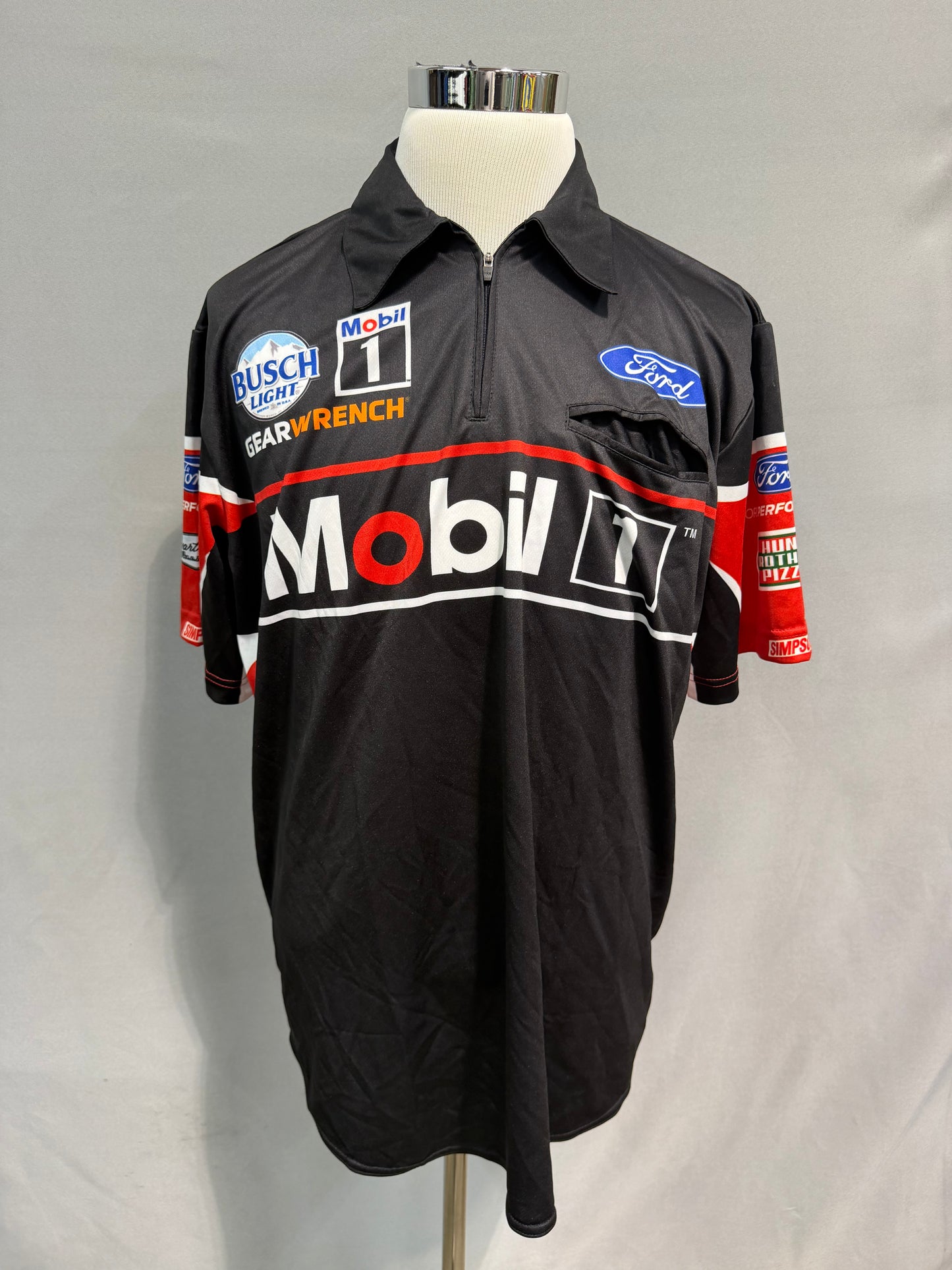 Kevin Harvick #4 Mobil 1 Nascar Crew Shirt Size Large