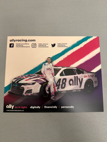 Alex Bowman #48 2022 Ally Nascar Hero Card
