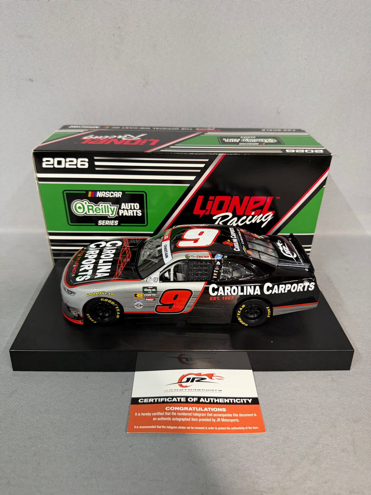 Ross Chastain #9 2026 Carolina Carports Nascar Autographed Diecast