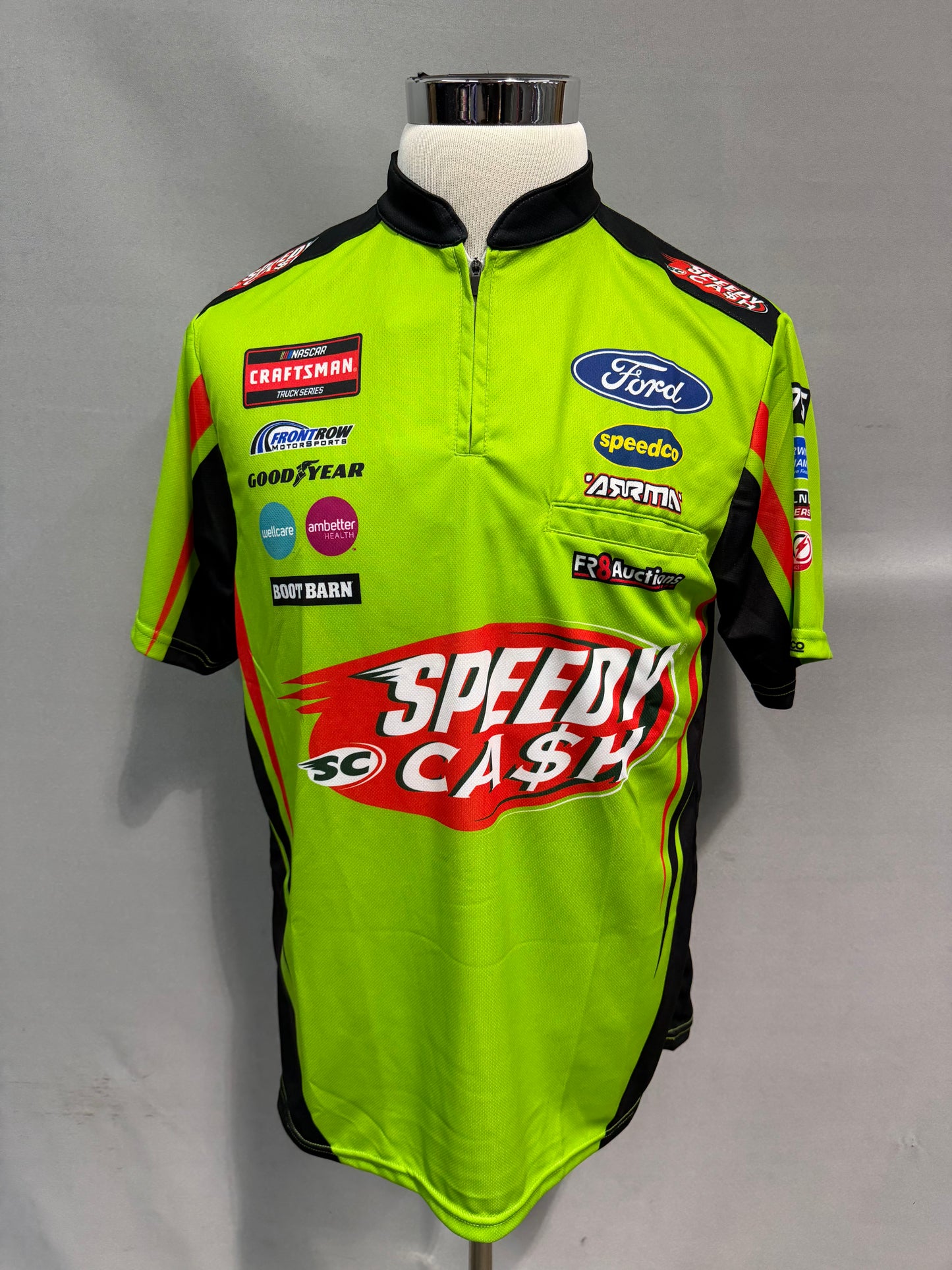 Zane Smith #38 2023 Speedy Cash Nascar Crew Shirt Size Medium