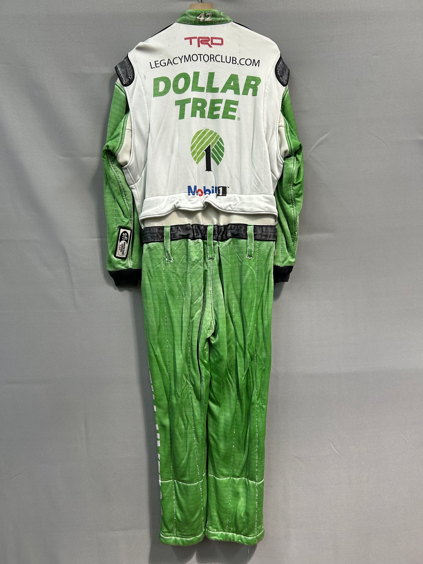 John Hunter Nemechek #42 2024 Dollar Tree Nascar Crew Firesuit C-54 W-40 L-29