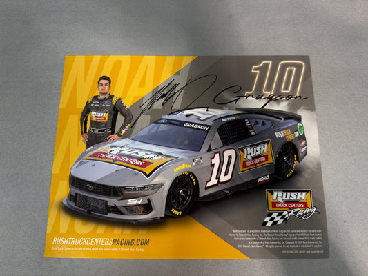 Noah Gragson #10 2024 Rush Truck Centers Autographed Nascar Hero Card