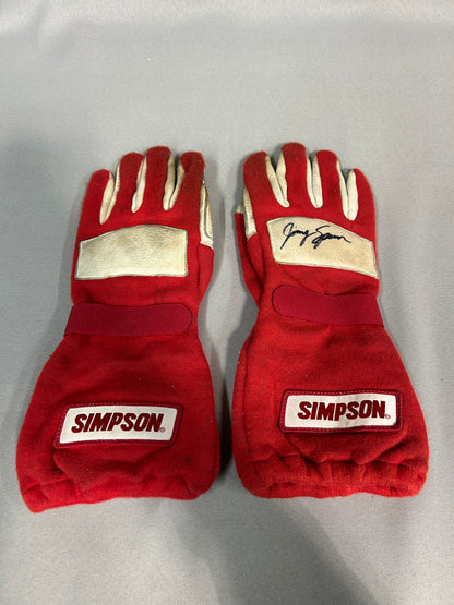 Jimmy Spencer #41 Autographed Nascar Simpson Driver Gloves