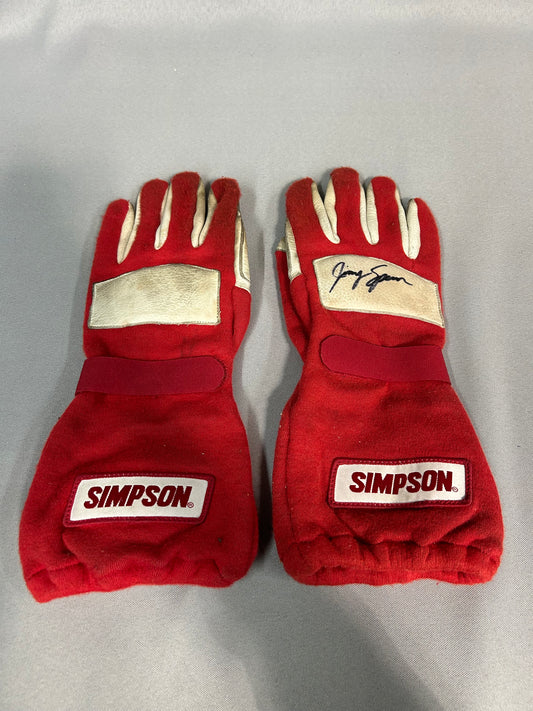 Jimmy Spencer #41 Autographed Nascar Simpson Driver Gloves