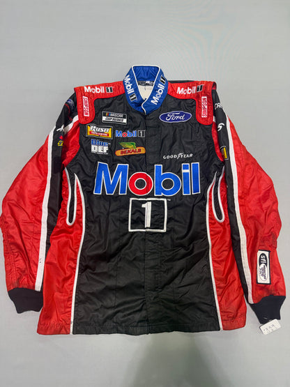 Clint Bowyer #14 Mobil 1 Nascar 2 Piece Crew Firesuit C-44 W-34 L-32