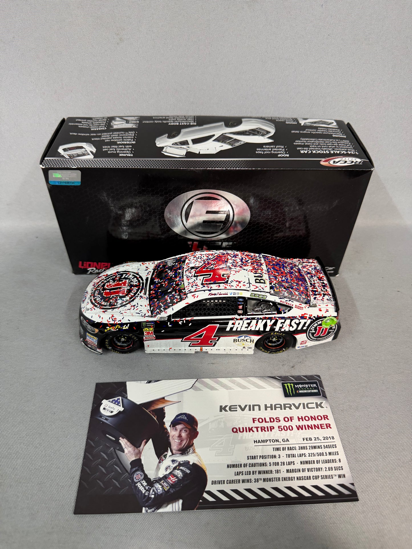Kevin Harvick #4 2018 Atlanta Win Jimmy Johns Elite Nascar Diecast
