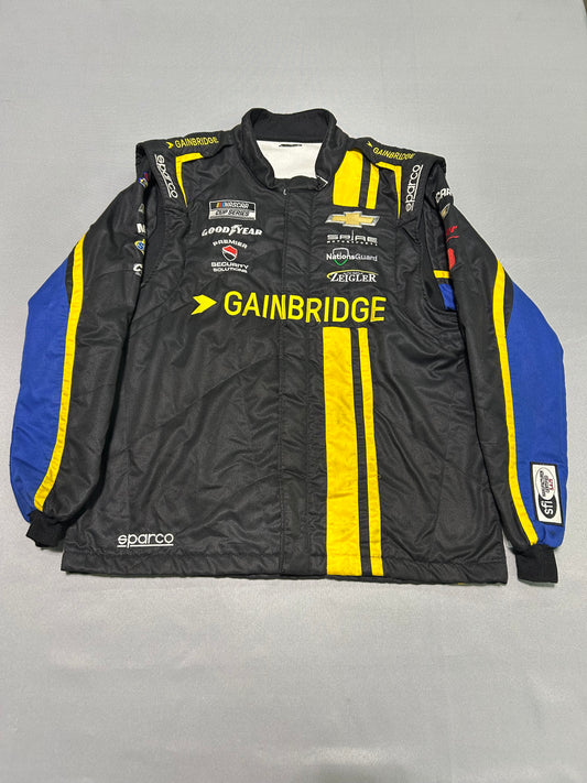 Carson Hocevar #77 2024 Gainbridge Nascar 2 Piece Crew Firesuit C-48 W-42 L-32