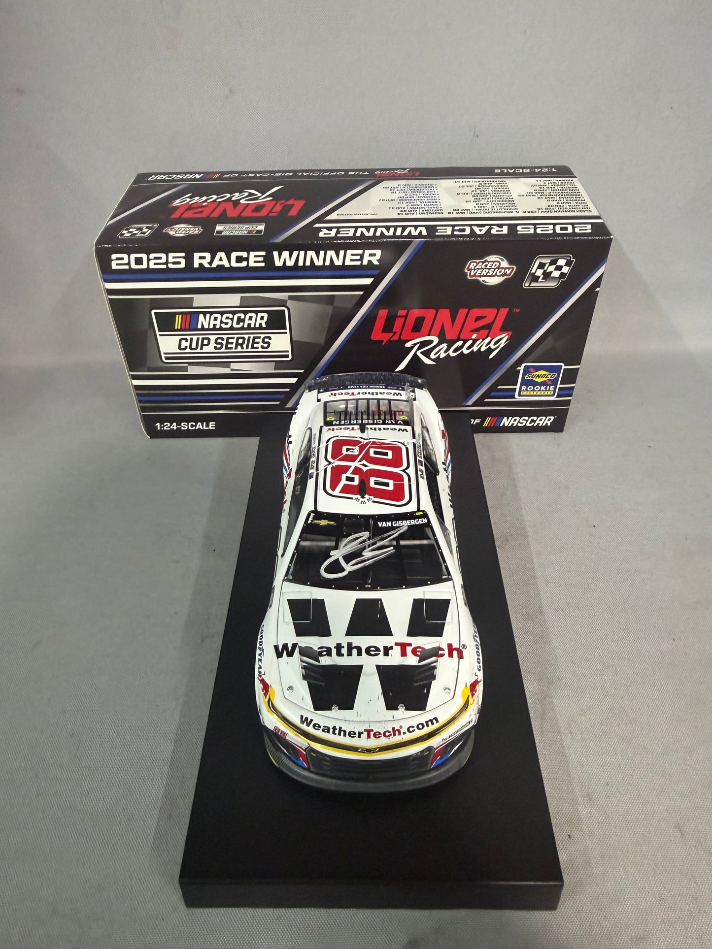 Shane Van Gisbergen #88 2025 Watkins Glen Win Weathertech Nascar Autographed Diecast