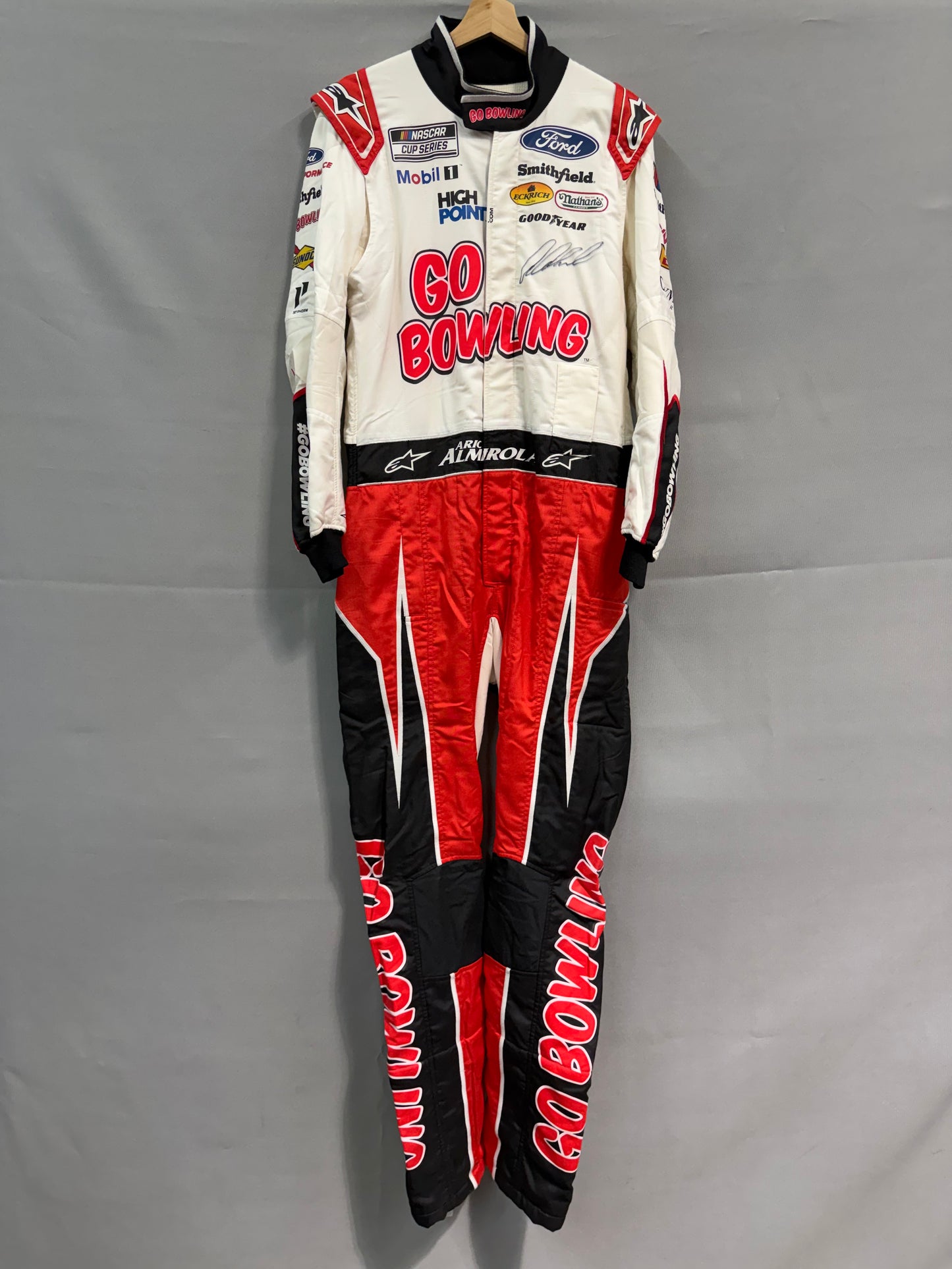 Aric Almirola #10 2023 Go Bowling Nascar Autographed Driver Firesuit