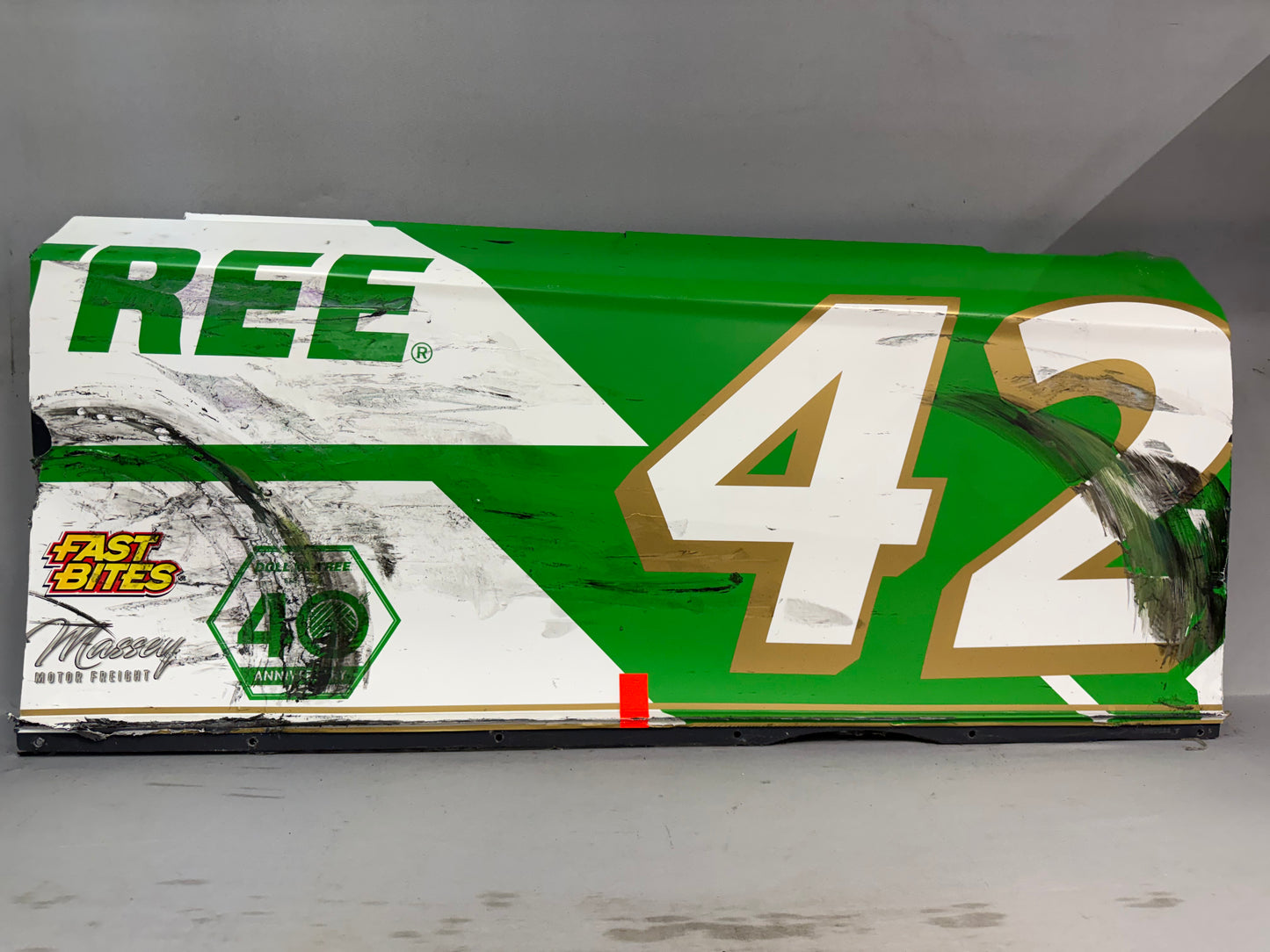 John Hunter Nemechek #42 2026 Bristol 1 Dollar Tree Nascar Door Panel