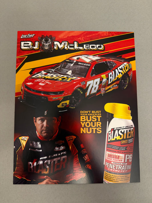 BJ McLeod #78 2022 Blaster Nascar Hero Card