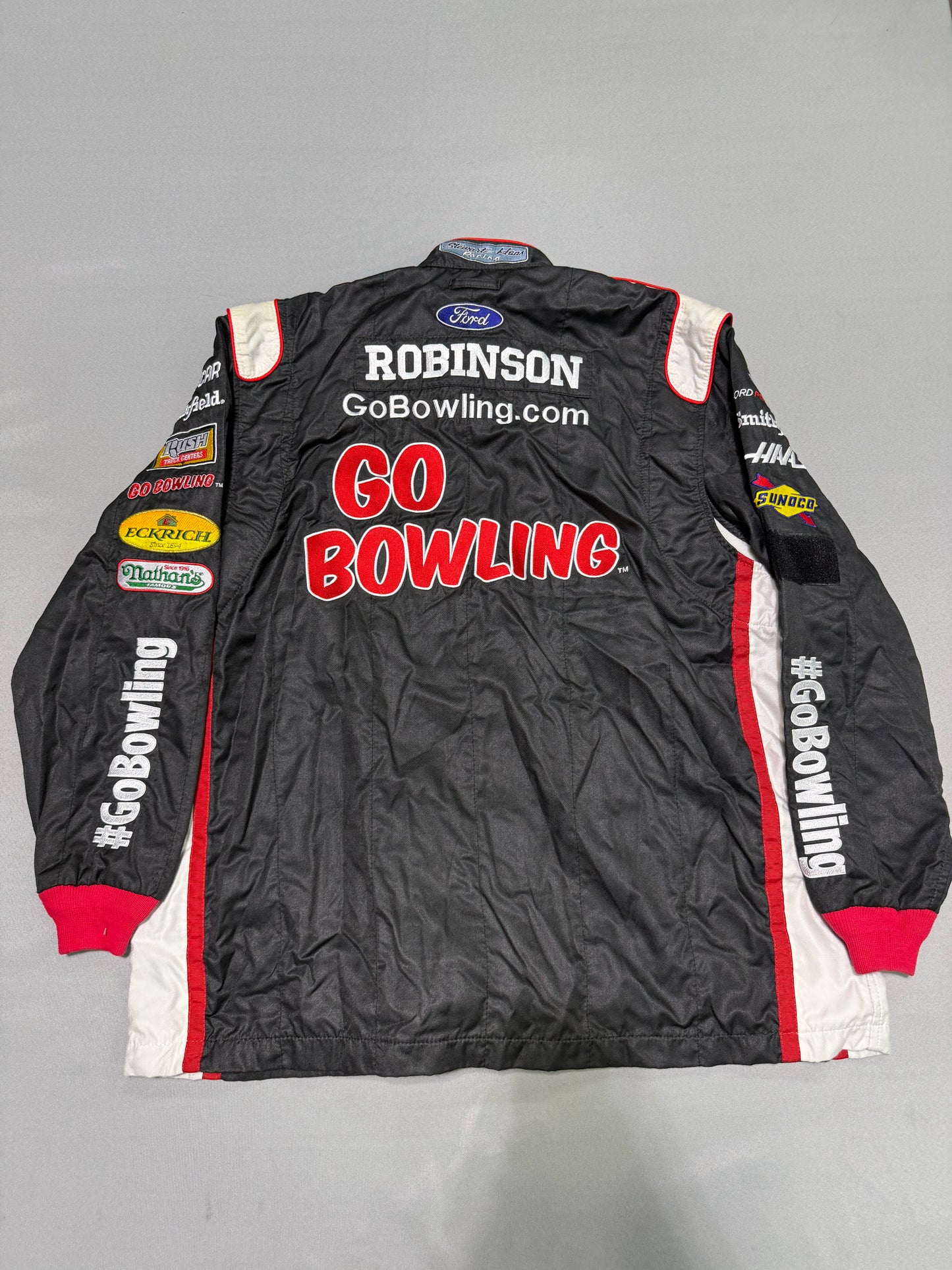 Aric Almirola #10 Go Bowling Nascar 2 Piece Crew Firesuit C-54 W-38 L-30
