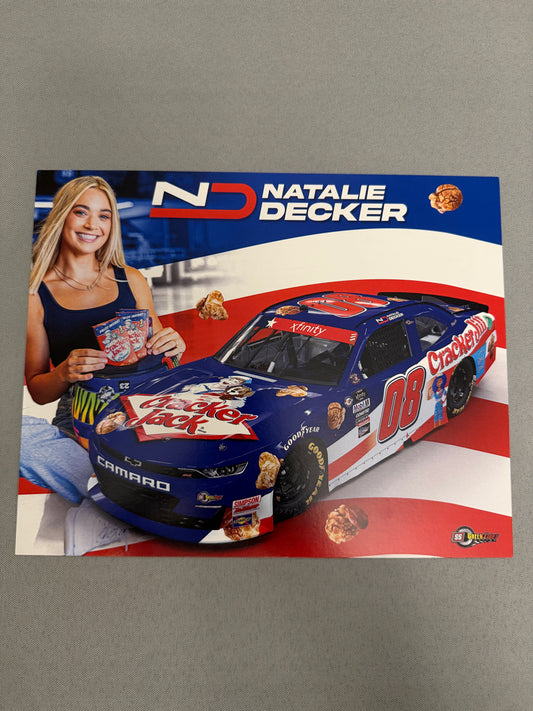 Natalie Decker #08 2023 Cracker Jack Nascar Hero Card