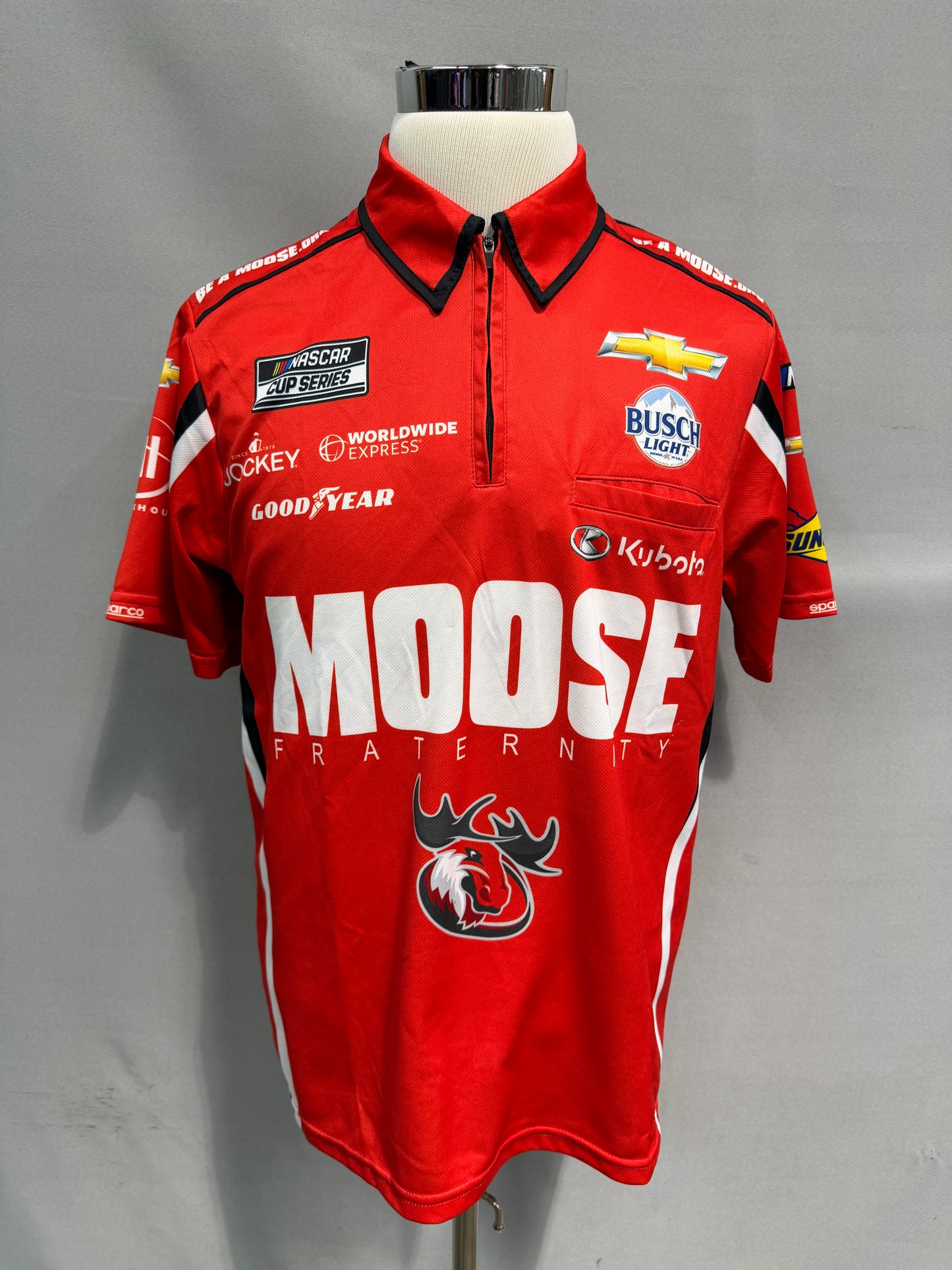 Ross Chastain #1 2024 Moose Fraternity Nascar Crew Shirt Size Medium