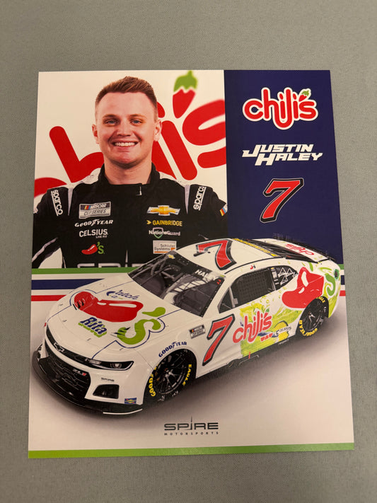 Justin Haley #7 2024 Chilis Catch A Rita Nascar Hero Card