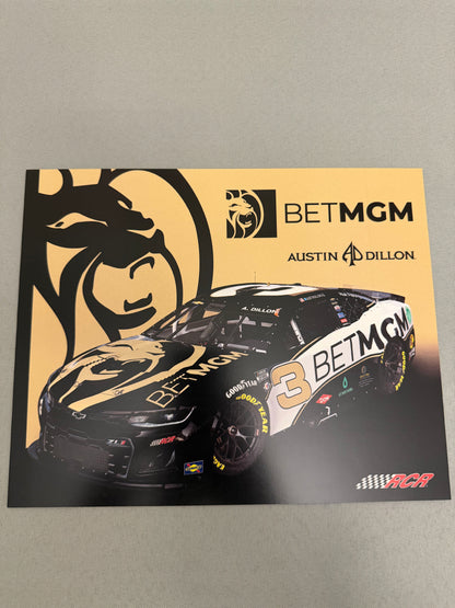 Austin Dillon #3 2023 Bet MGM Nascar Hero Card