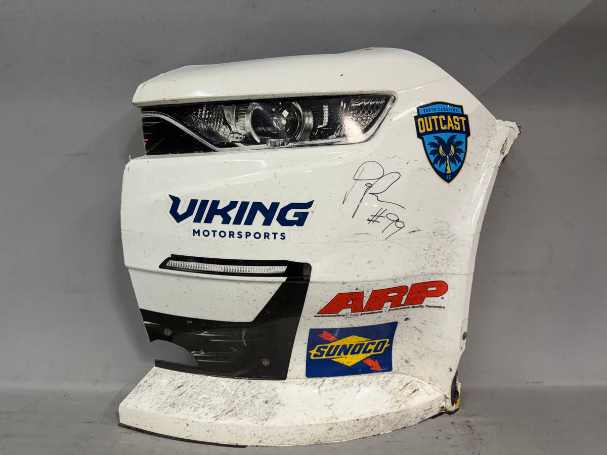 Parker Retzlaff #99 2026 Darlington 1 South Carolina Outcast Nascar Autographed Nose Corner