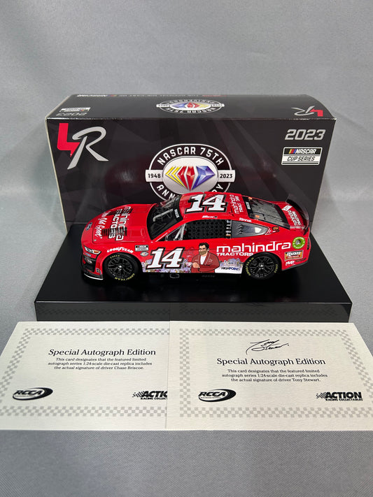 Chase Briscoe #14 2023 Dual Autographed Mahindra Old Goat Nascar Diecast