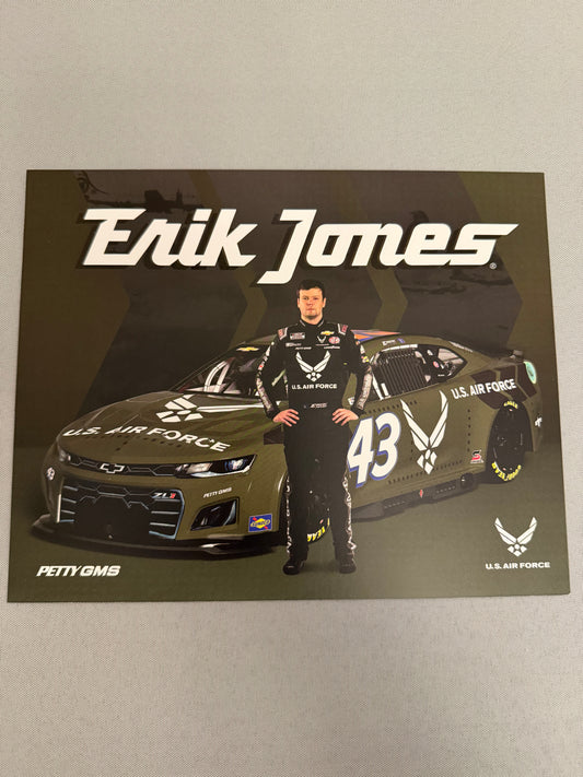 Erik Jones #43 2022 Air Force Nascar Hero Card