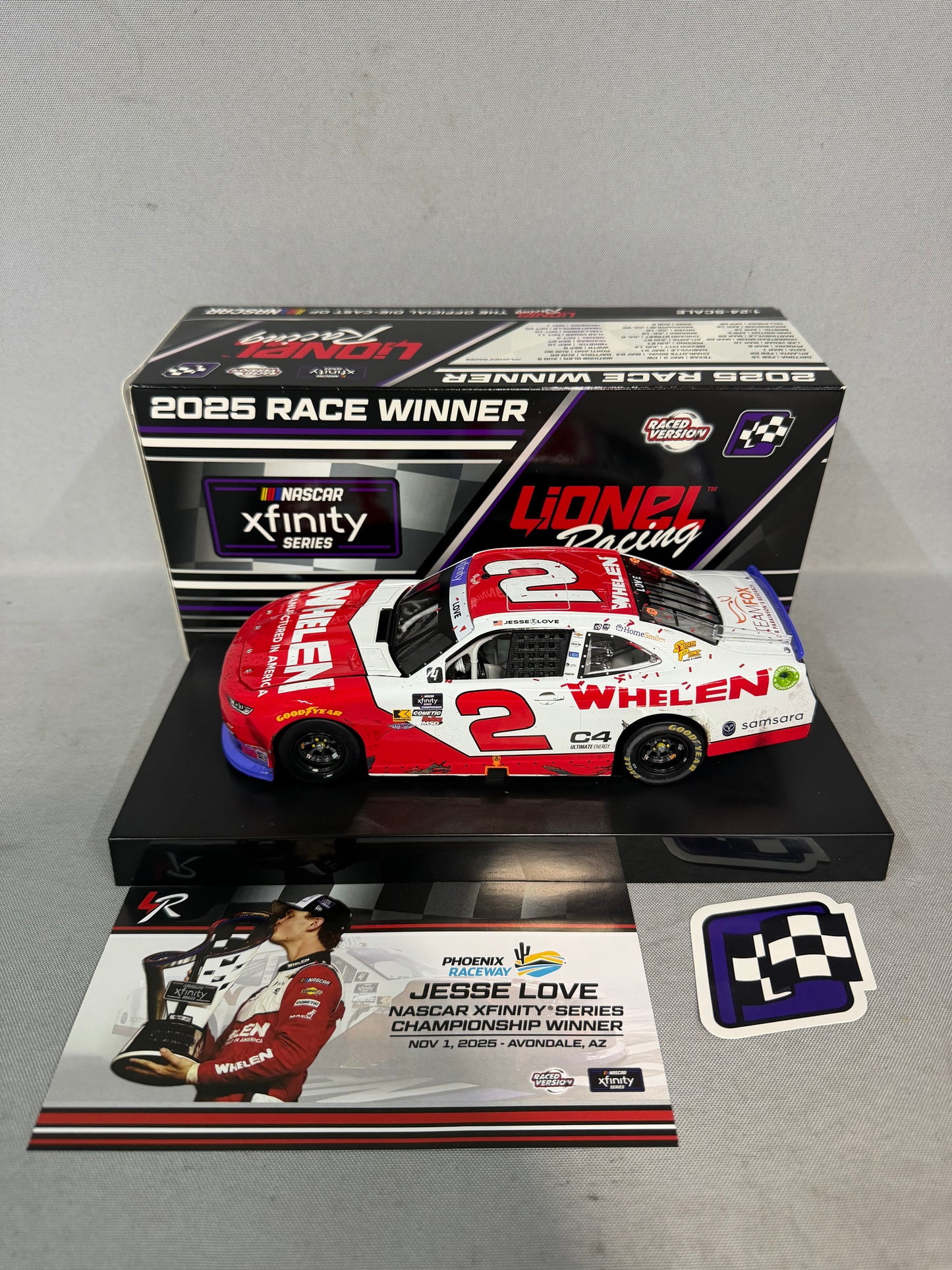 Jesse Love #2 2025 Phoenix Win Whelen Nascar Diecast