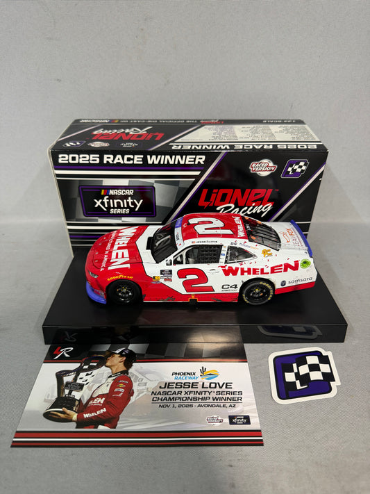 Jesse Love #2 2025 Phoenix Win Whelen Nascar Diecast