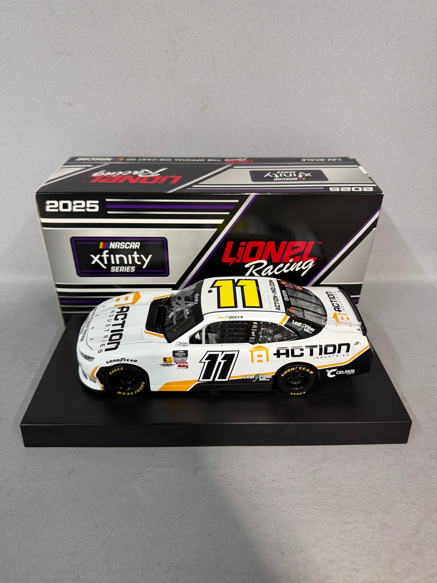 Brenden Queen #11 2025 Action Industries Nascar Autographed Diecast