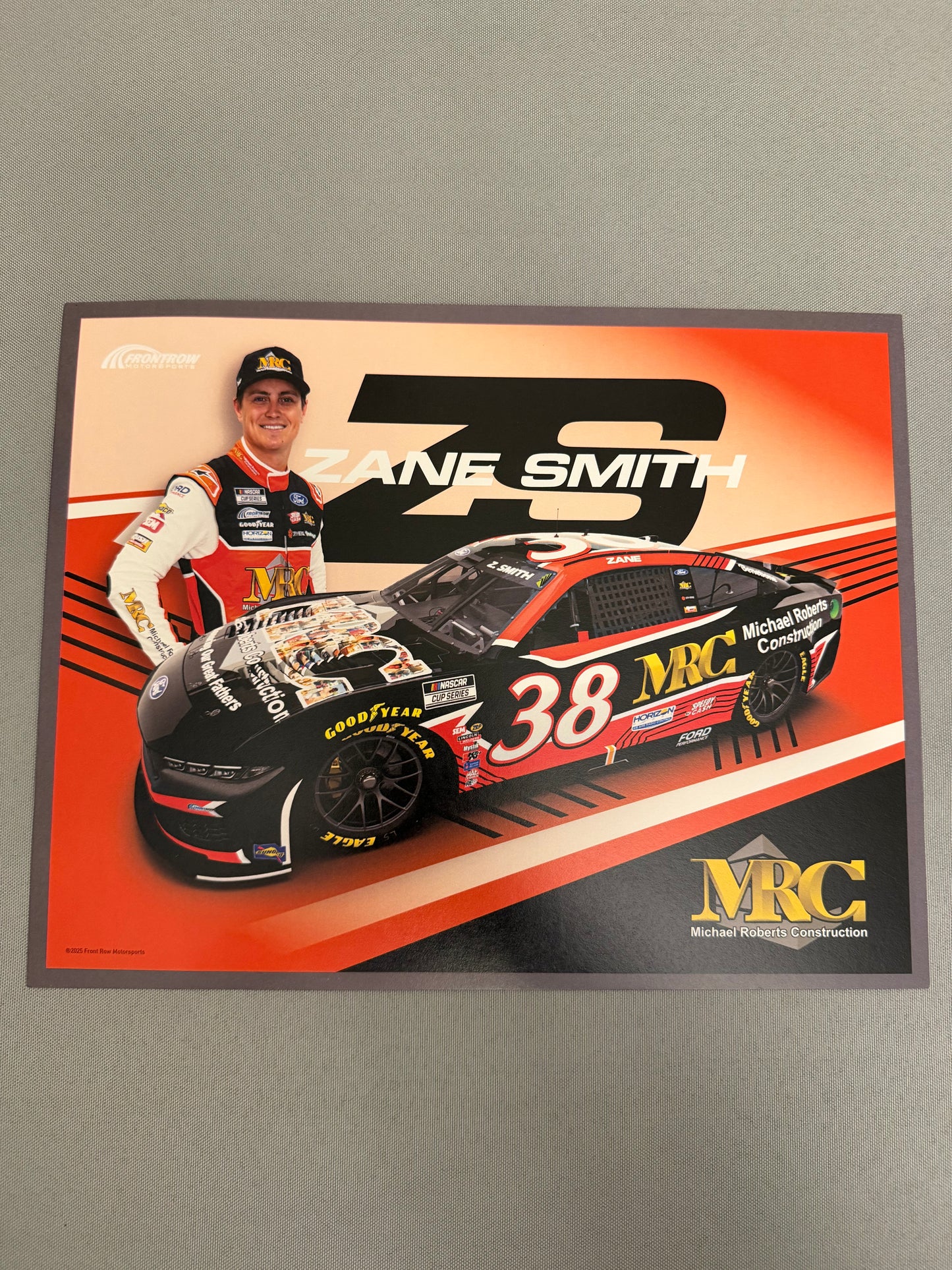 Zane Smith #38 2025 MRC Nascar Hero Card