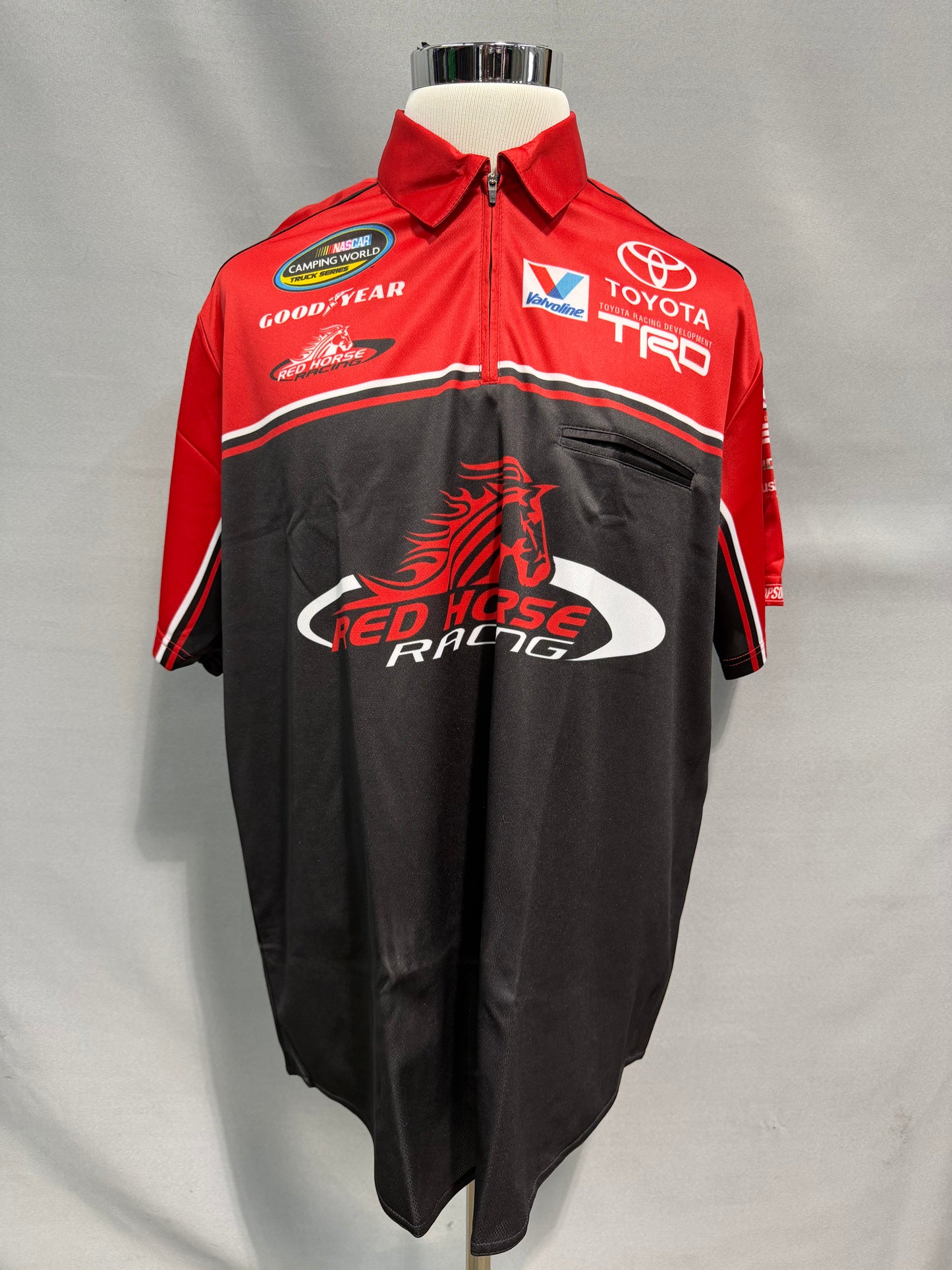 Timothy Peters #17 Red Horse Racing Nascar Crew Shirt Size XL