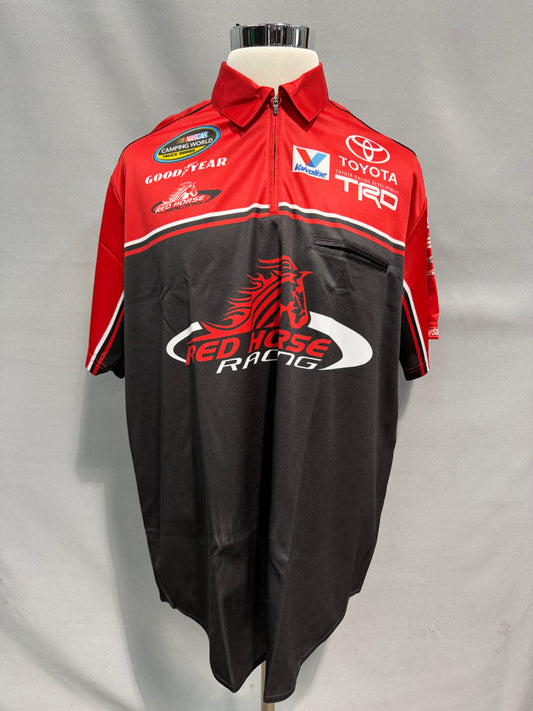 Timothy Peters #17 Red Horse Racing Nascar Crew Shirt Size XL