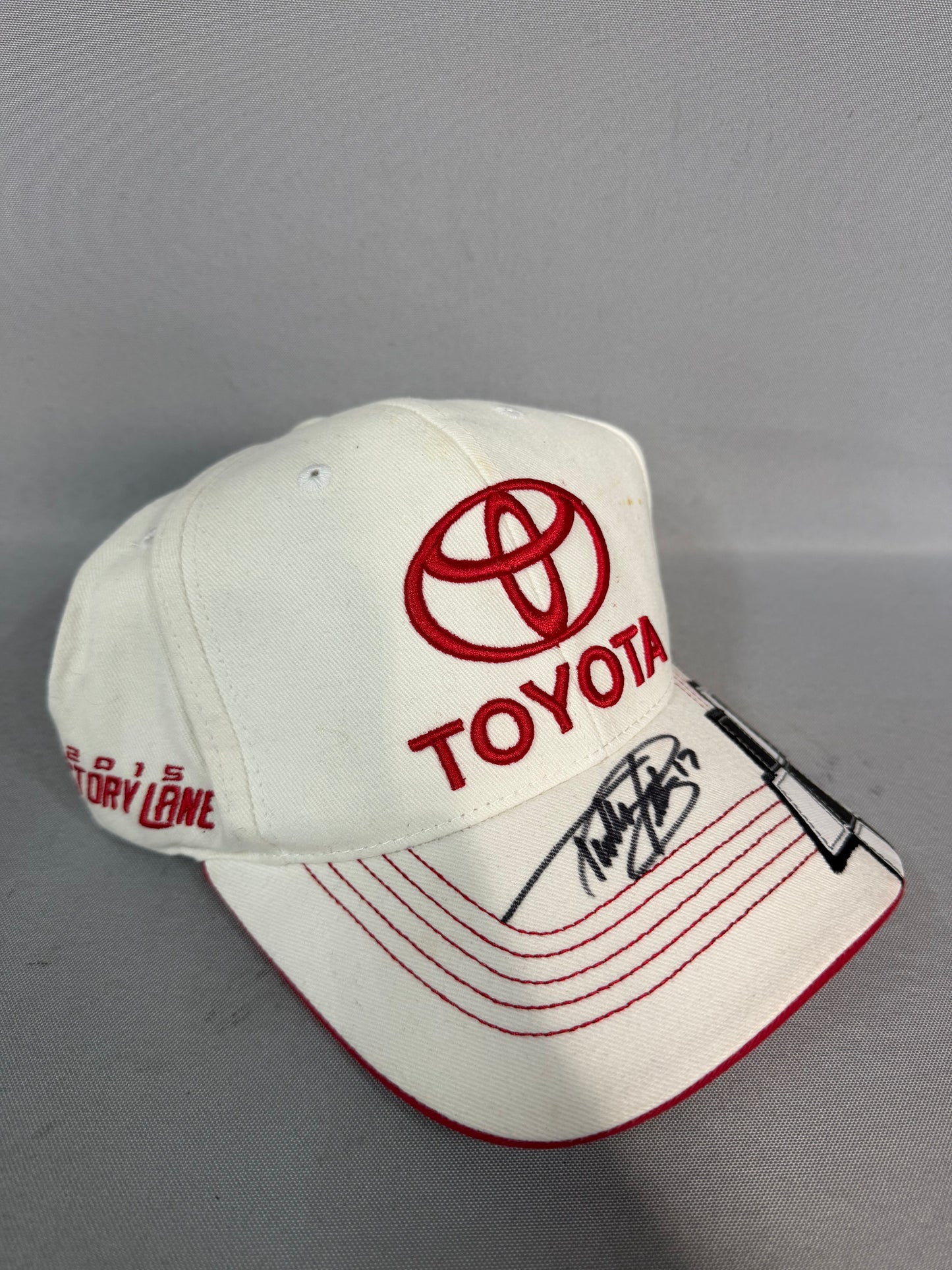 Timothy Peters #17 2015 Talladega Toyota Racing Nascar Autographed Victory Lane Hat